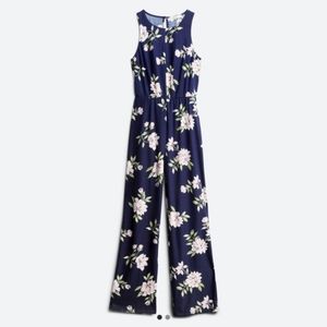 Nina Britton Mona Knit Jumpsuit - Navy Floral - Small